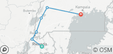  Flying Safari – Uganda and Rwanda Combined - 6 destinations 