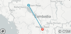  Glance of Cambodia Tour to Siemreap, Angkor Wat and Phnom Penh - 3 Days - 4 destinations 