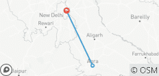  Lueur d\'or : Circuit privé de 3 jours à la découverte du Taj Mahal au lever et au coucher du soleil au départ de Delhi - 3 destinations 