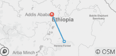  Äthiopien Trekking Tour: Im Gebirge des Bale Nationalpark - 7 Tage - 3 Destinationen 