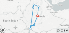  Ethiopia Round Trip (North And South Tribes) 8 Days - 8 destinations 