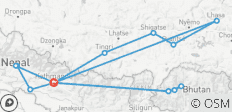  Circuit au Népal, au Bhoutan et au Tibet - 15 destinations 