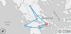  Griechenland Privatrundreise: Argolis, Delphi, Meteora &amp; Zakynthos - 5 Tage - 10 Destinationen 