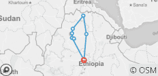  Tourprogramm nach historischem Nordäthiopien - 9 Destinationen 