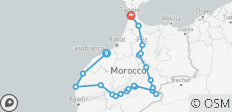  Circuit privé de 9 jours au Maroc : De Casablanca à Tanger, à la découverte d\'Essaouira, de Marrakech, du désert, de Fès et de Chefchaouen - 22 destinations 