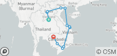  Indochina vakantie - van Vientiane, Luang Prabang naar Hanoi, Halong, Hoi An, Mekong, Angkor Wat &amp; Phnom Penh - 14 bestemmingen 