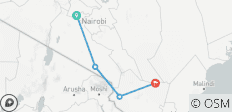  Safari Amboseli, Tsavo West und Tsavo Ost (4 Tage) - 5 Destinationen 