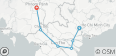  Radreise von Vietnam nach Kambodscha - 4 Tage - 6 Destinationen 