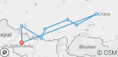  8 días - Tibet circuitos con EBC - Fly In Drive Out - 8 destinos 