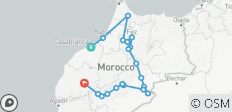  Marokko - von Casablanca nach Marrakesch über Chefchaouen, Fes und Wüste - 20 Destinationen 
