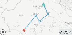  Circuit de 7 jours dans le Triangle d\'Or avec Ranthambore et Udaipur - Delhi Agra Ranthambore Jaipur Udaipur Tour - 5 destinations 