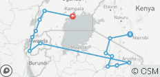  18-daagse Het Beste van Oost-Afrika Safari - Bezoek 4 landen - 14 bestemmingen 