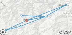  Bhutan Entdeckungsreise mit 3-tägigem Chelela Trekking - 8 Tage - 10 Destinationen 