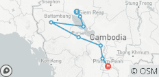  Circuit au Cambodge de Siem Reap à Battambang et Phnom Penh - 7 jours - 9 destinations 