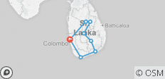  Sri Lanka Rundreise - Paket mit Unterkunft, Frühstück und Abendessen (8 Tage) - 8 Destinationen 