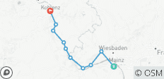  Rijn Wandelen: Mainz - Koblenz - 10 bestemmingen 