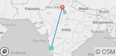  Sunrise Spectacle: Taj Mahal Tour from Goa with Flight to Delhi - 4 destinations 