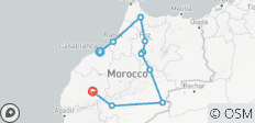  Private 5 days from Casablanca to Marrakech Visiting Chefchaouen, Fes &amp; desert - 10 destinations 
