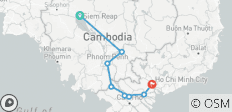  Mekong, Kambodscha und Vietnam (10 Tage und 9 Nächte) - 8 Destinationen 