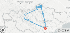 MucangChai nach Hagiang: Fahrradrundreise zwischen Kalkstein &amp; Karst - 14 Destinationen 