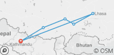  Tibet Überlandreise mit Everest Basislager - 8 Tage - 6 Destinationen 