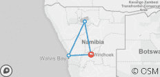  Etosha NP &amp; Swakopmund Safari 4 Dagen/3 Nachten - 4 bestemmingen 