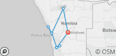  Etosha Nationalpark, Swakopmund &amp; Sossusvlei (Komfort) - 8 Tage - 9 Destinationen 