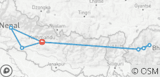  Nepal &amp; Bhutan Rundreise - 9 Destinationen 