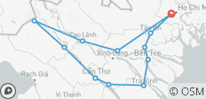  Cyclisme dans le delta du Mékong au Vietnam 5 jours - 12 destinations 