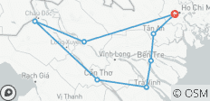  Cyclisme dans le delta du Mékong au Vietnam 5 jours - 8 destinations 