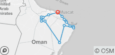  Schätze von Oman - Oman Rundreise - 6 Tages Paket - 18 Destinationen 