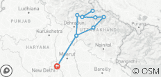  Circuit de pèlerinage Chardham Yatra au départ de Delhi - 11 destinations 