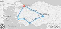  Türkei- aus der Vogelperspektive Privatreise - 13 Tage - 11 Destinationen 