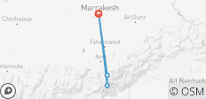  Trekking im Hohen Atlas (Toubkal) mit marokkanischen Höhepunkten - Abenteuerreise (3 Tage) - 4 Destinationen 