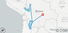  Bolivien: Fast ALLES sehen &amp; erleben, 1. Klasse Reisen 10 Tage - 15 Destinationen 