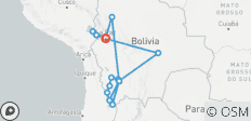  Bolivien: Fast ALLES sehen &amp; erleben, 1. Klasse Reisen 10 Tage - 16 Destinationen 