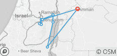  Jerusalem, Jericho, Qumran &amp; Masada mit Jordanien (ab Amman, 10 Destinationen) - 3 Tage - 10 Destinationen 