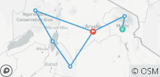  Cycling from Kilimanjaro to Ngorongoro Crater - 7 destinations 