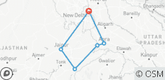  Circuit du Triangle d\'Or avec les tigres de Ranthambore et le Taj Mahal au lever/coucher du soleil 7 jours - 6 destinations 