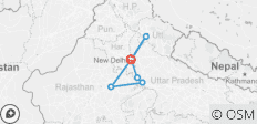  Goldenes Dreieck mit Ausflug nach Rishikesh und Yoga-Kurs - 7 Destinationen 