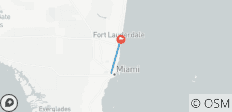  Miami Stadt- und Bootstour - Everglades - Hollywood/Fort Lauderdale (Besichtigung von Stränden und Städten) - Optional Sawgrass Mill Mall oder Seminole Hard Rock Casino - 2 Destinationen 