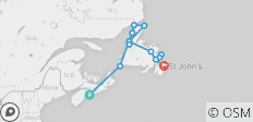  Cirkel Newfoundland &amp; Labrador - 14 bestemmingen 