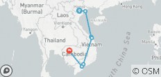  Höhepunkte von Vietnam &amp; Kambodscha Rundreise - Private Rundreise (10 Tage) - 9 Destinationen 