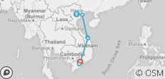  Vietnam Rundreise von Norden nach Süden - 10 Tage - 7 Destinationen 