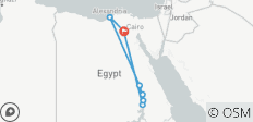  12 jours - Le Caire, Alexandrie et croisière sur le Nil par avion - y compris Komombo - 8 destinations 