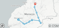  Marrakech to Fes 3 Days Sahara Tour via Merzouga desert - 15 destinations 