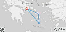  Inselhüpfen in Griechenland (10 Tage) - 4 Destinationen 