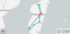  Circuitos combinados por Madagascar en 14 días - parte sur y noroeste - 10 destinos 