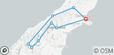  Rundreise der Südinsel (Alles inklusive mit Aktivitäten, 9 Tage) - 9 Destinationen 