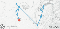  Mit dem Fahrrad vom Genfer See nach Chambéry plus Lyon - 10 Destinationen 